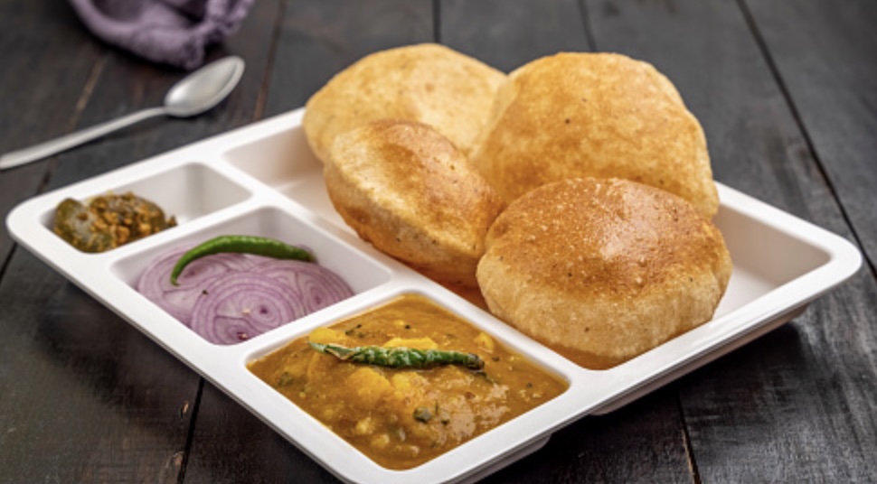 Aloo Sabzi with Poori