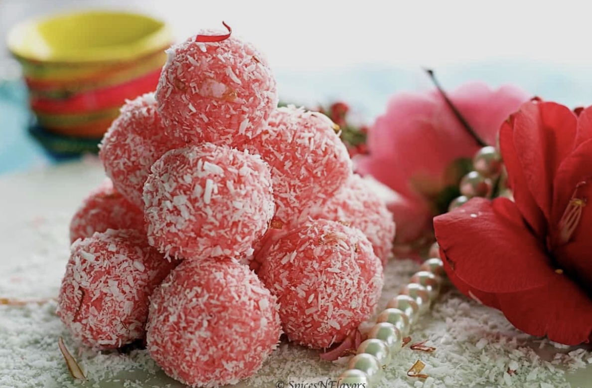 Rose Coconut Laddoo